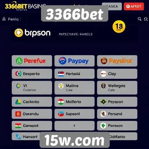 Comparativo das opções de pagamento no 3366bet